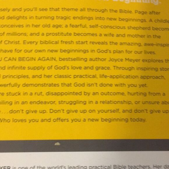 You Can Begin Again Book by Joyce Meyer - Picture 3 of 3